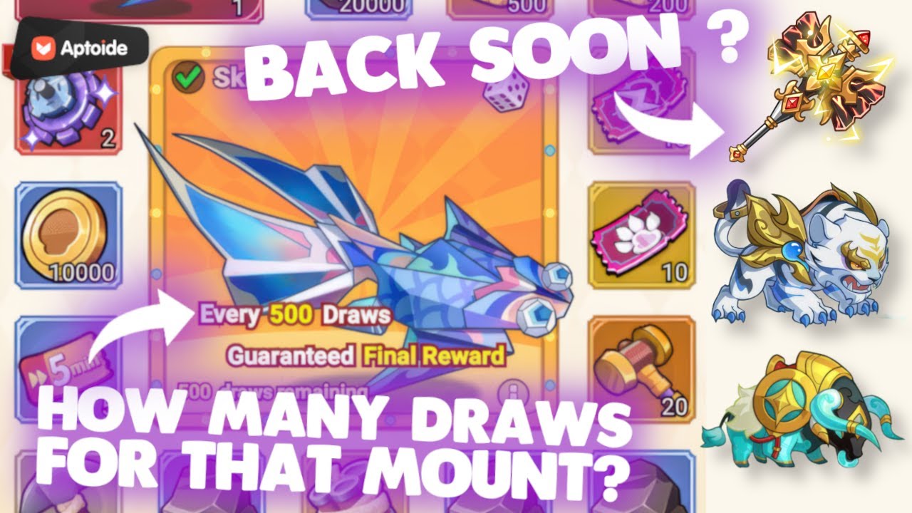 Koi Paper Kite Mount LUCKY SPINNER in Legend of Mushroom - How many Draws ?