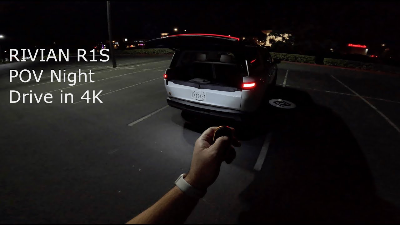 2023 Rivian R1S POV Night Drive In 4K! -  See How The Car Lights Up At Night