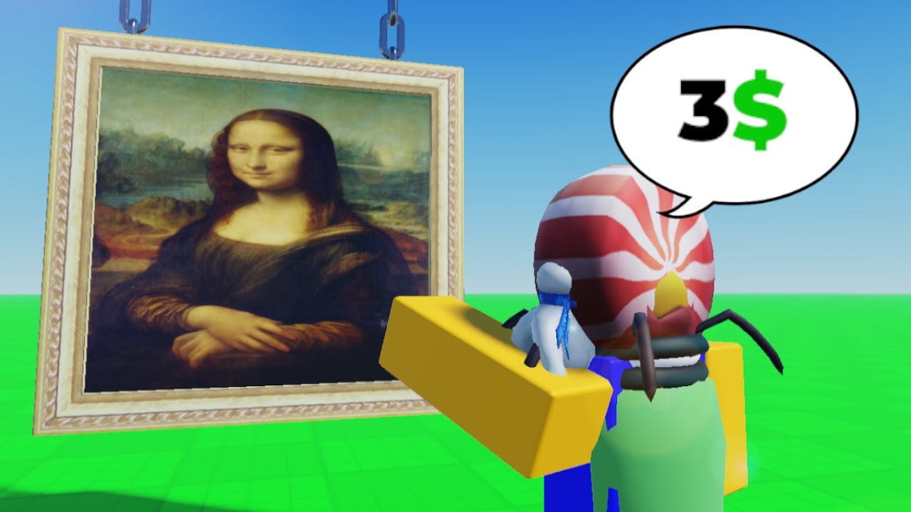 Idiot bets on artwork | Roblox Idiotic Investing