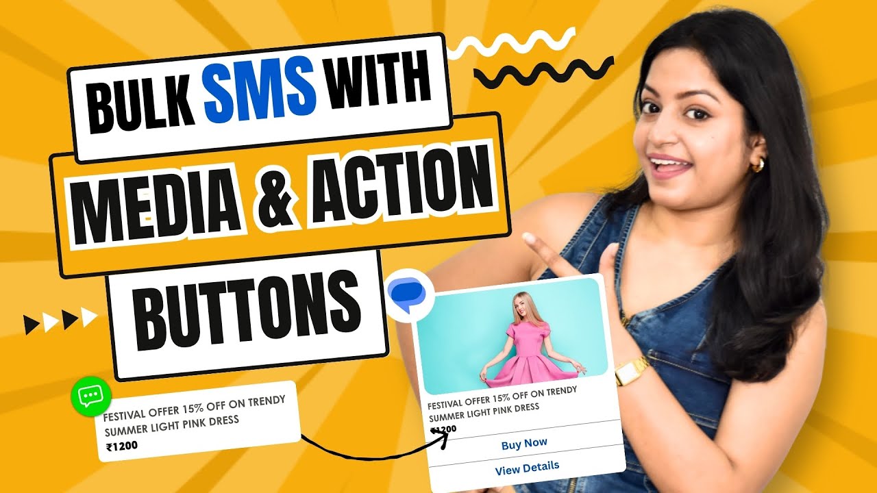 RCS Business Messaging | Bulk SMS with Media & Action Button from your Brand Name