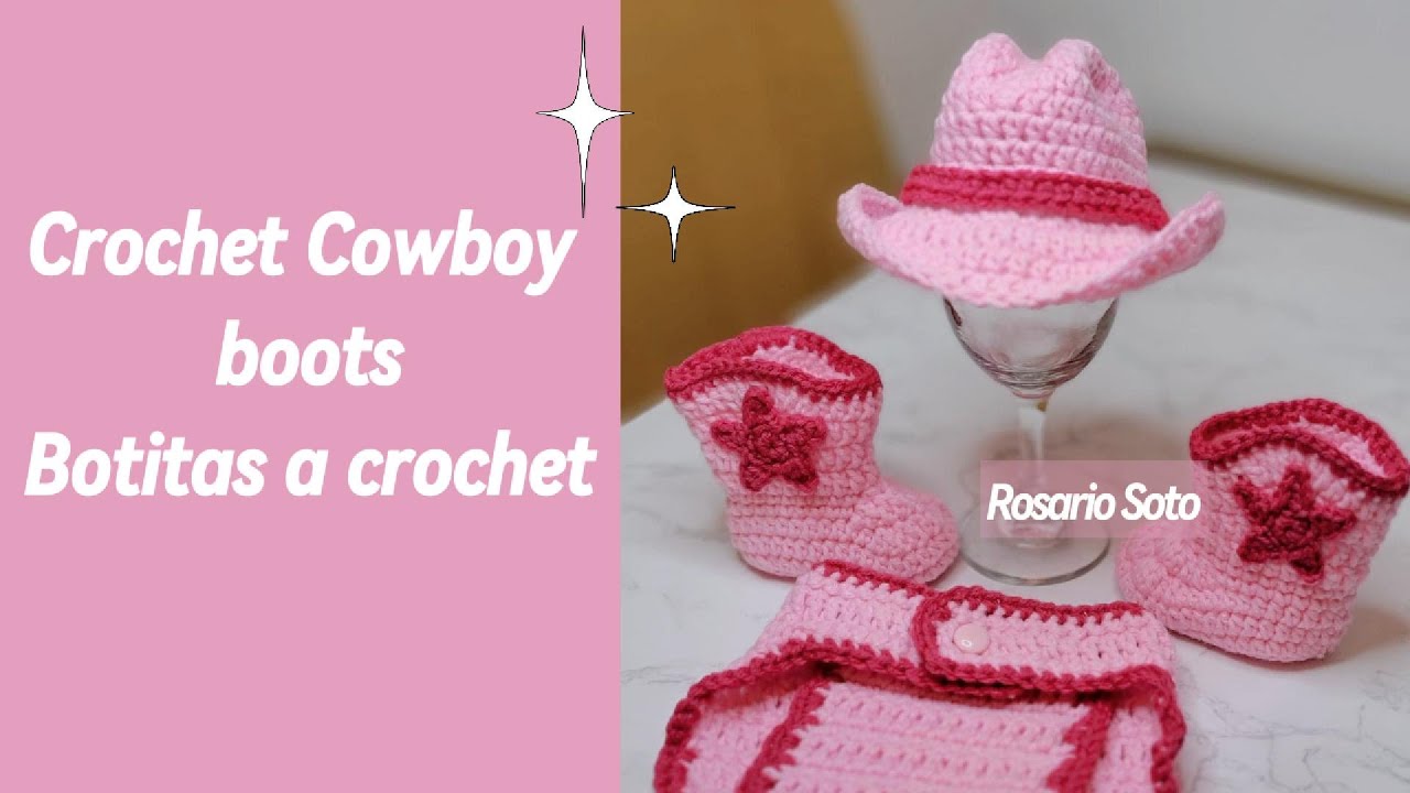 PINK COWBOY BOOTS/ BOTITAS VAQUERAS ROSAS 0- 3 meses