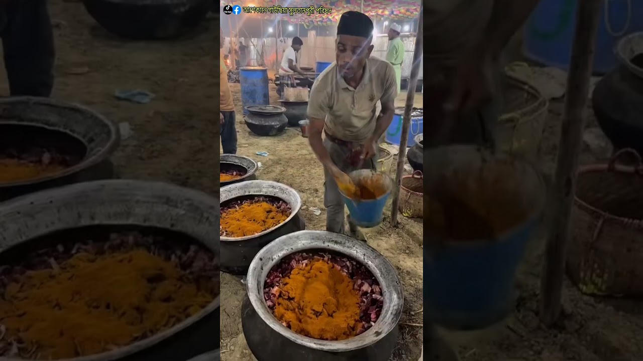 মহান ১৭ ফাগুন হুজুর গাউছে পাকের ওরশ মোবারকে আসা লক্ষ লক্ষ মেহমান বৃন্দদের জন্যে সেহেরীর আয়োজন চলতেছে