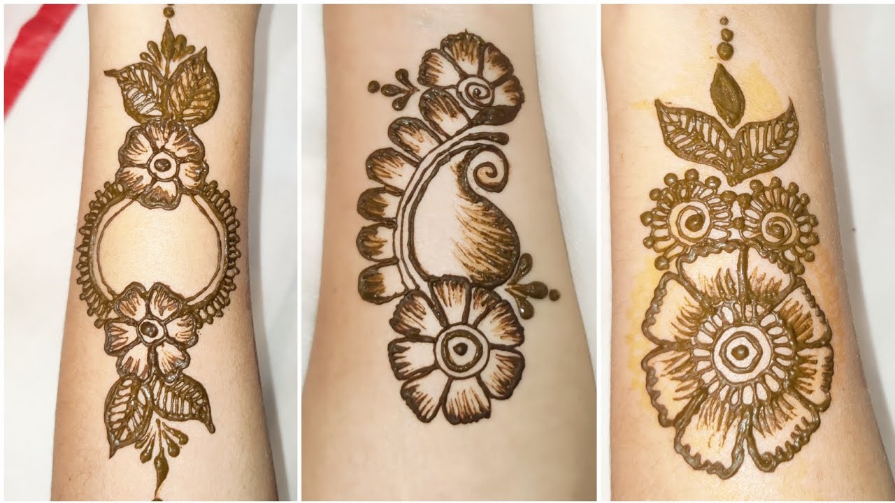 3 Beautiful Designs in 1 Video 😍 | Easy & Trendy Mehendi Design ✨#beautifulmehndi 
