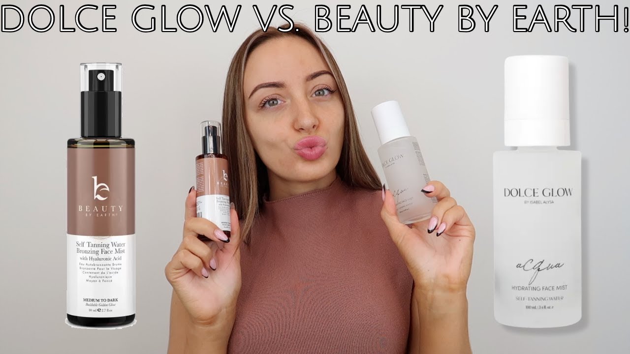 Beauty by Earth Bronzing Face Mist vs. Dolce Glow Acqua Hydrating Self Tanning Face Mist!
