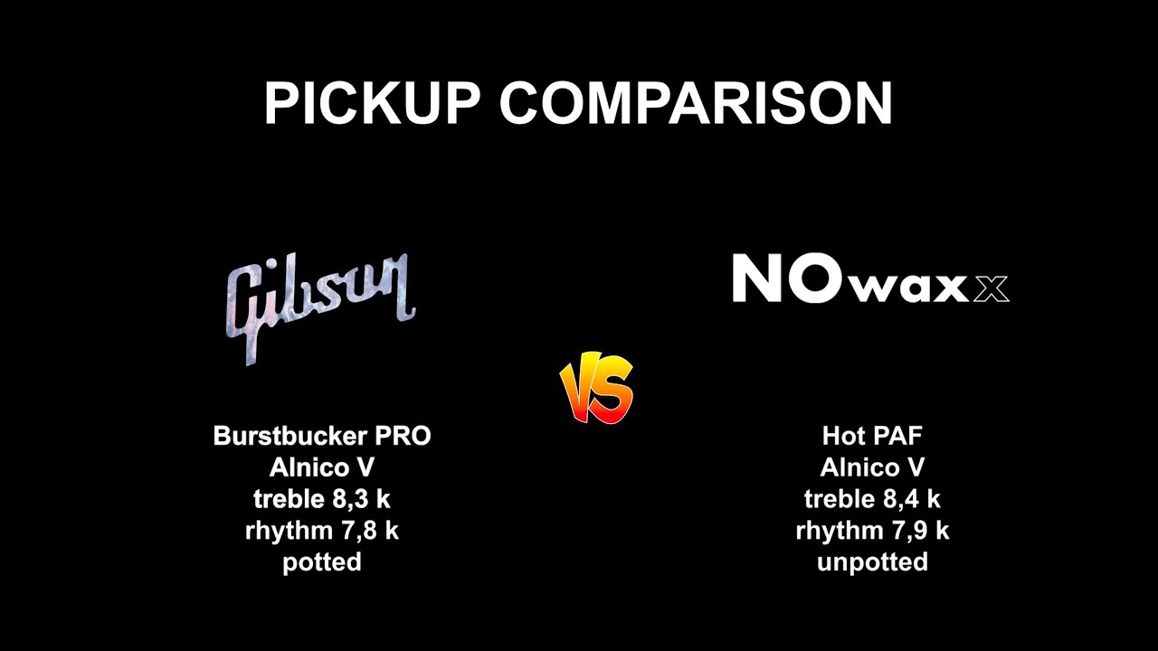 NOwaxx Hot PAF vs Gibson Burstbucker PRO