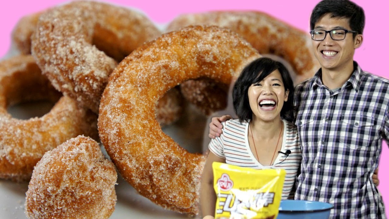 Wee and Tee Make: Korean Donuts -- Cooking with My Brother
