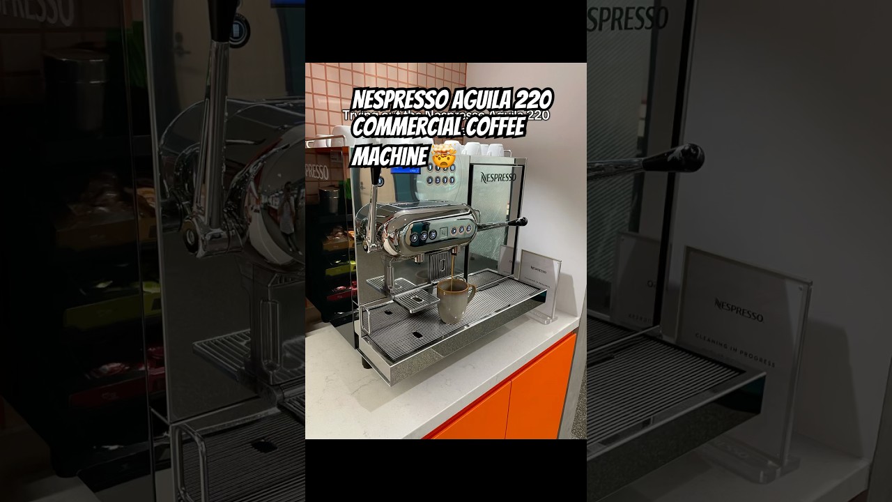 Trying out Nespresso Aguila 220 Commercial Coffee Machine #shorts