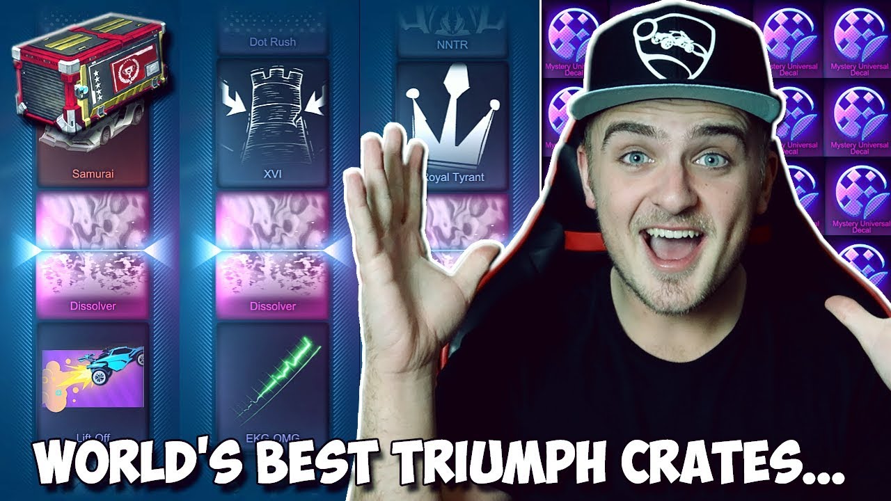 *NEW* DISSOLVER IN A CRATE... 3 TIMES!!! | The World's BEST Triumph Crate Opening In Rocket League