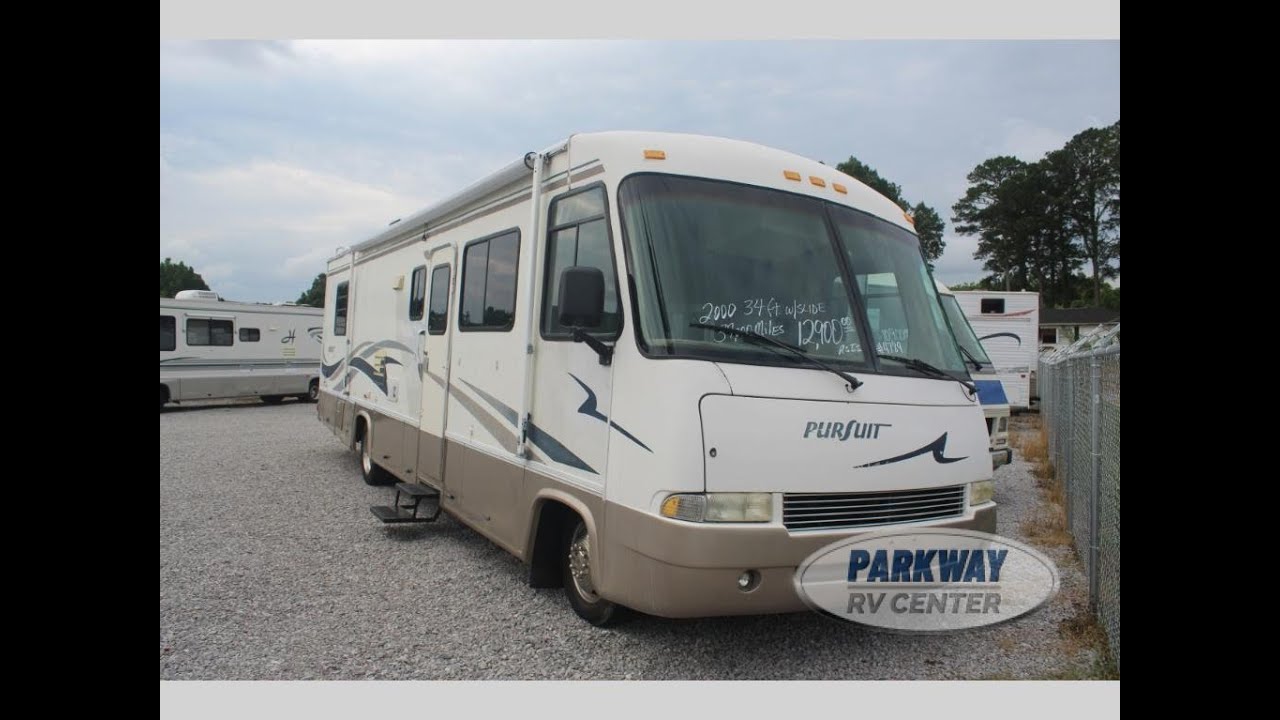 SOLD! 2000 GBM Pursuit 3512 Class A Gas, 37K MIles, Slide Out, Workhorse, Back Row Bargain $12,900