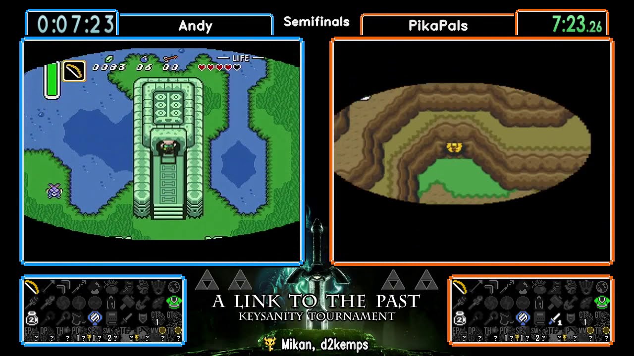 Andy vs Pikapals, Race 1. ALTTPR Keysanity Tournament 2018