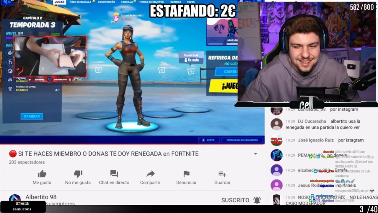 ALBERTITO98 ESTAFANDO RENEGADAS en DIRECTO *SI ME DONAS TE DOY RENEGADA*
