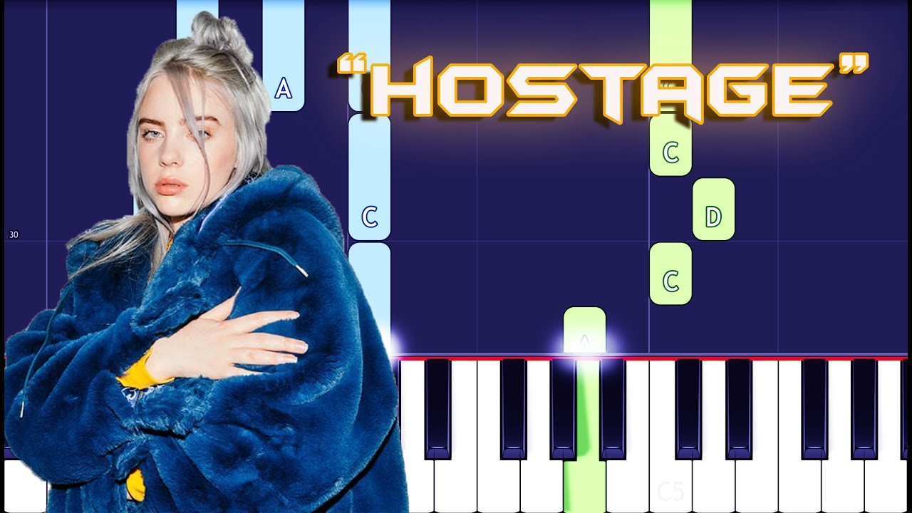 Billie Eilish - hostage Piano Tutorial EASY (Piano Cover)