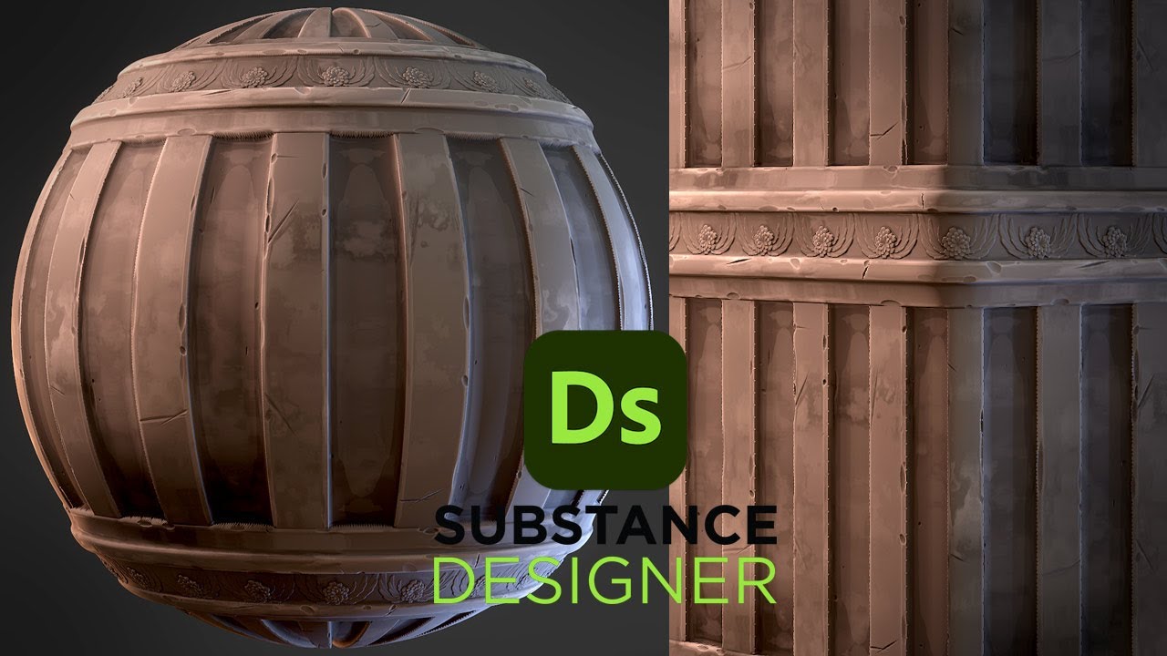 Stylized Concrete Ornate - Substance 3D Designer