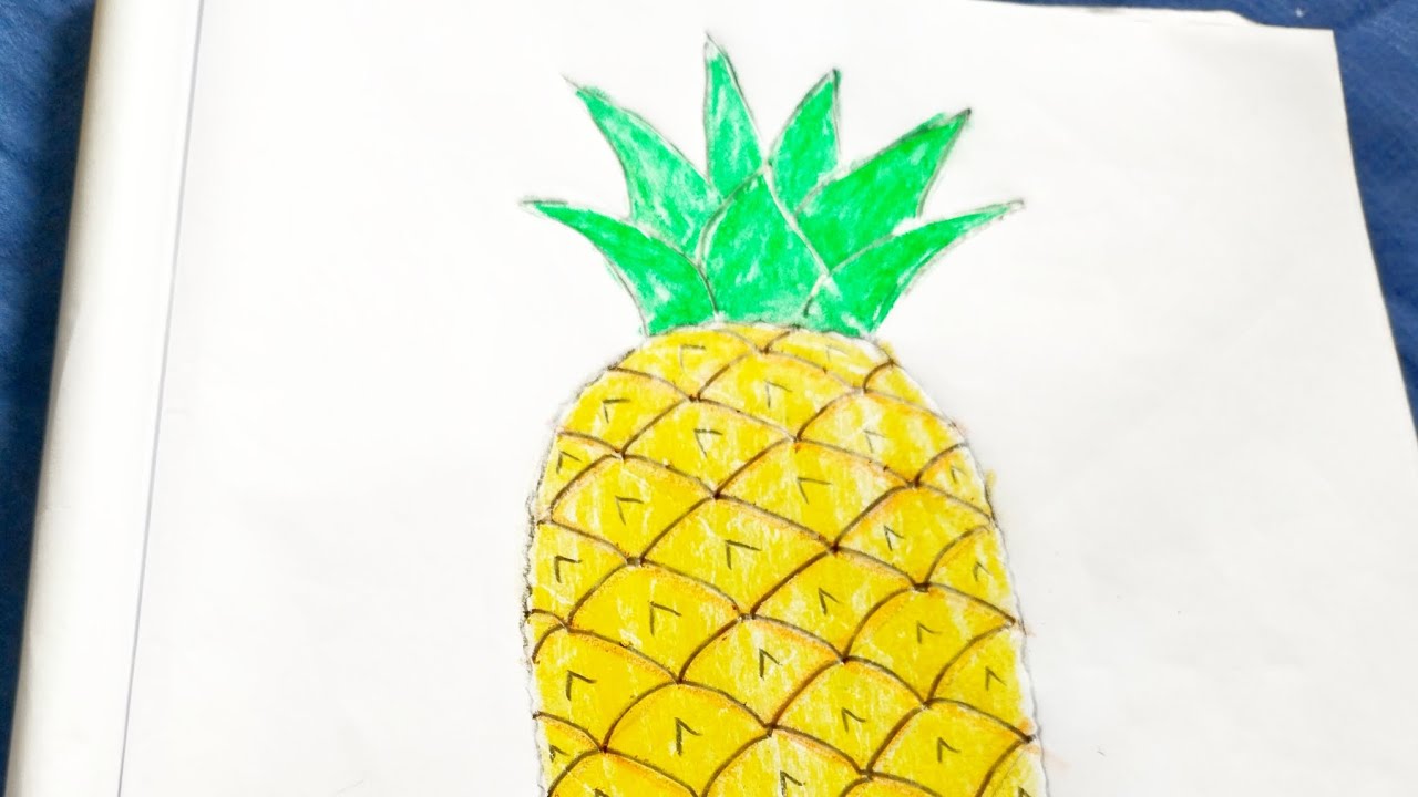 Pineapple 🍍🍍🍍🍍 drawing,,,,,,, সহজ ভাবে আনারস আঁকা