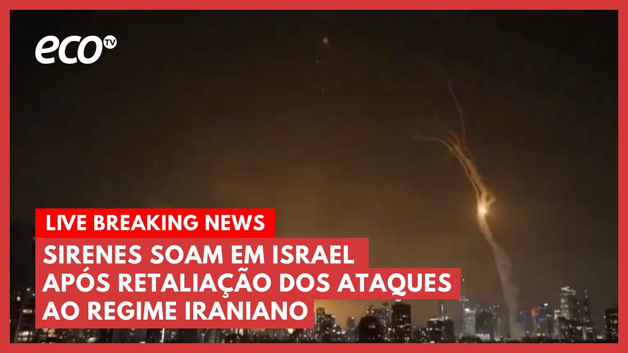 🚨 LIVE: SIRENES SOAM EM ISRAEL APÓS RETALIAÇÃO DO IRÃO | SITUAÇÃO AO VIVO NO ORIENTE MÉDIO #live
