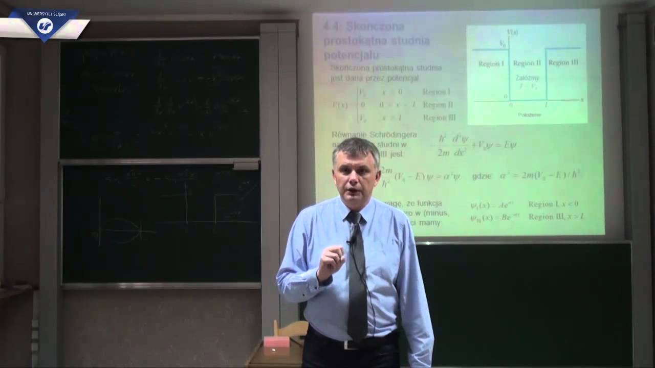 Prof. Marek Szopa: R&oacute;wnanie Schrodingera (wykład 4)