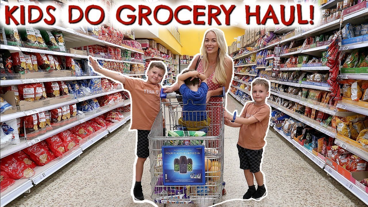 I LET THE KIDS DO THE FOOD SHOP! GROCERY SHOPPING HAUL CHALLENGE  |  EMILY NORRIS