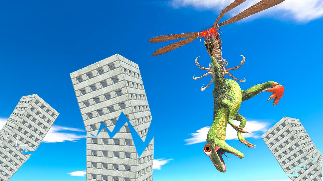 1v1 MEGA BATTLE in a FALLING BUILDING   - Animal Revolt Battle Simulator