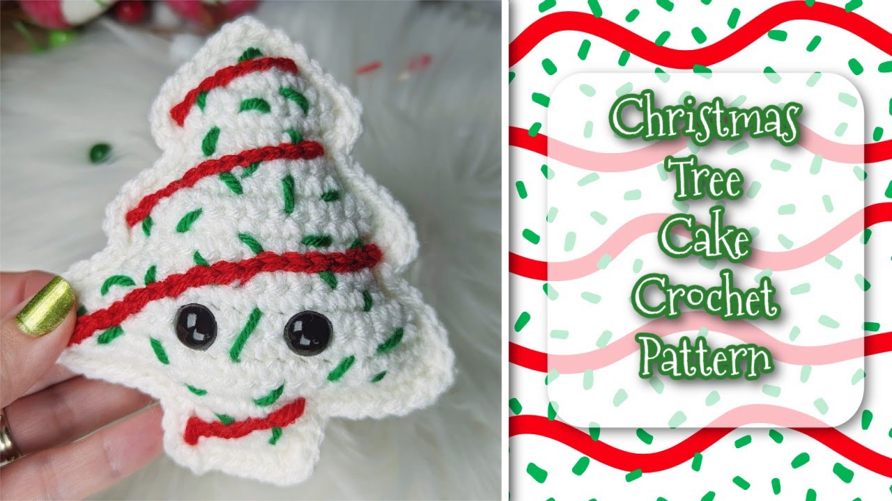 How to Crochet a Christmas Tree Cake | Amigurumi Pattern | Christmas Crochet Pattern