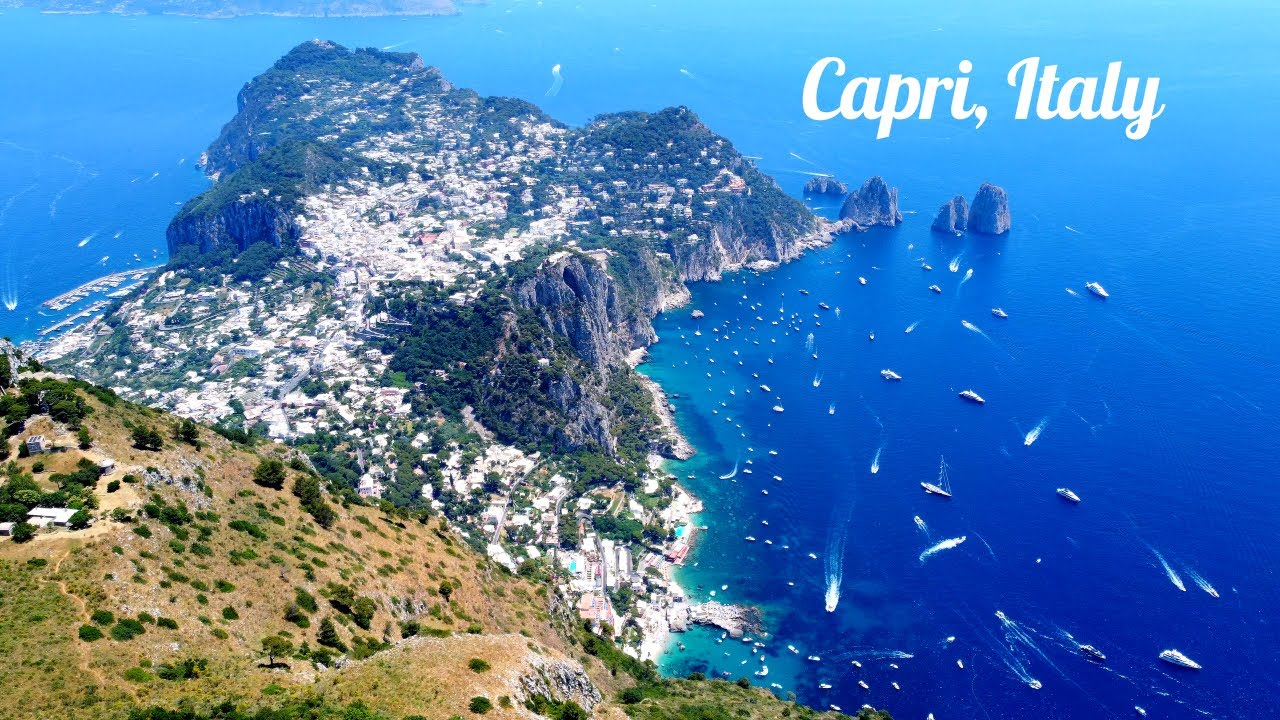 4K Drone Relaxation Film : Capri, Italy,  The most beautiful island in the world.