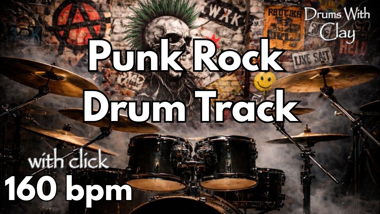 Punk Rock Drum Track – 160 BPM | Play-Along Drum Track for Musicians