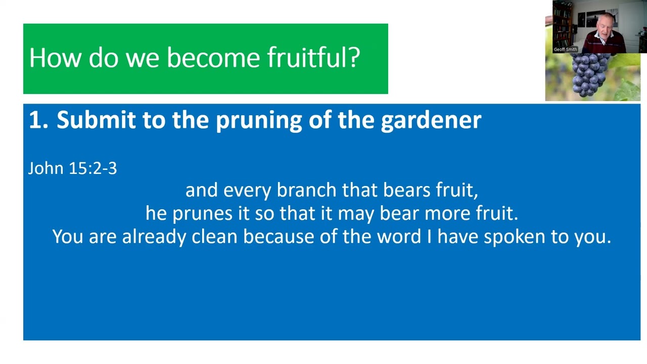 Jesus said, 'I am the true vine' | John 15:1-15 | Geoff Smith