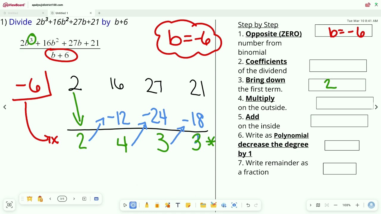 8.4: Solving Polynomials with Synthetic Division