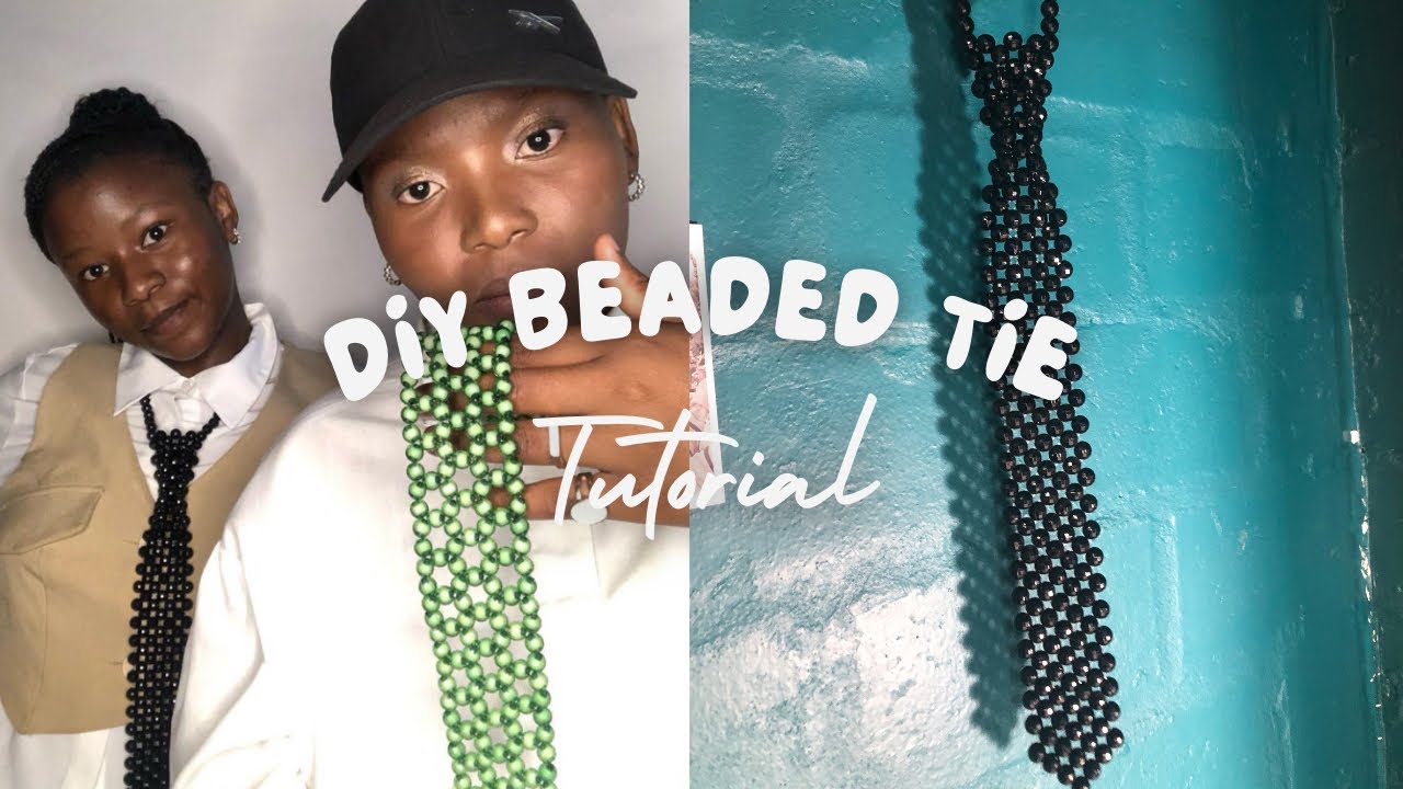 Making a beaded tie
