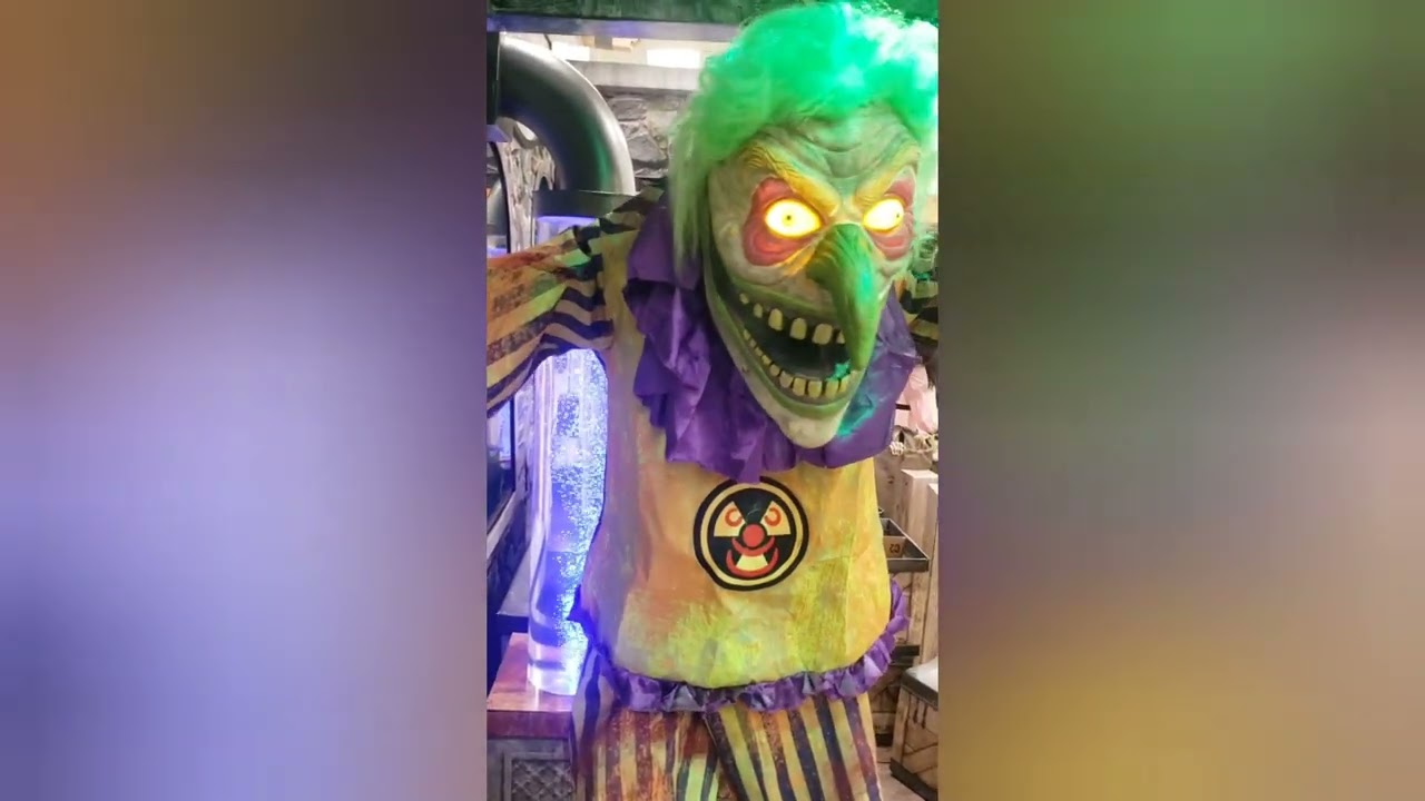 6 Ft Nozzles the Clown Animatronic Spirit Halloween Decoration Prop Fog Clown Daredevil Animated