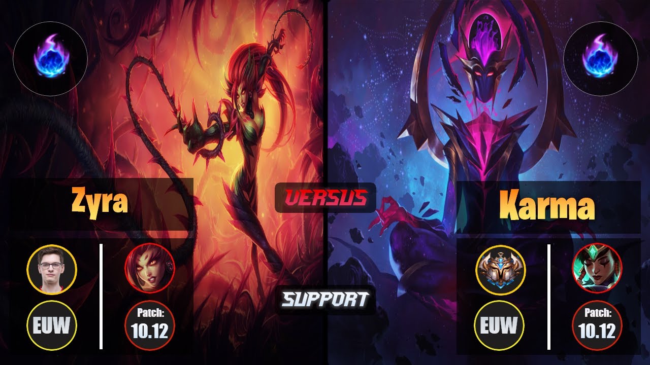 Mikyx ZYRA (Support) [Arcane Comet] VS KARMA - Challenger EUW Patch 10.12