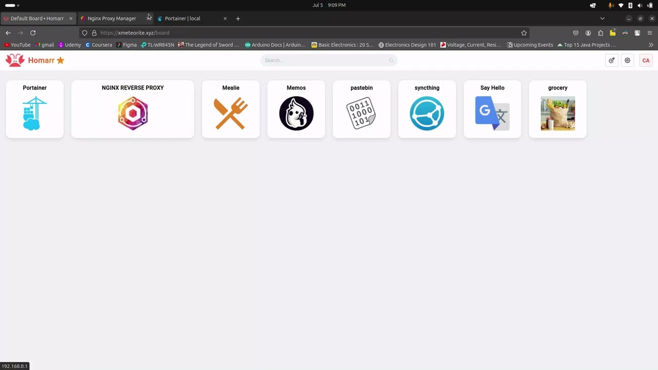 Raspberry Pi 4B + Docker + Pi Hosted Home Services Setup Short Walk through