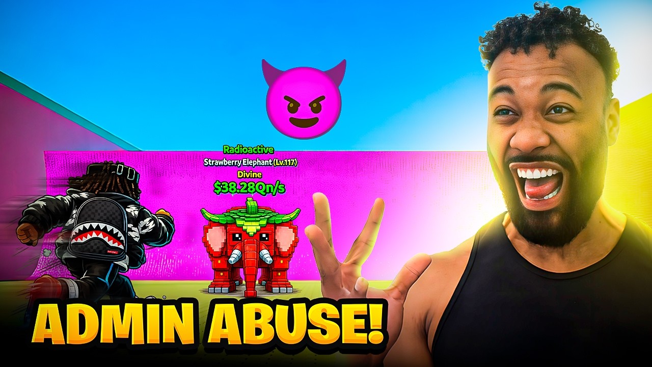 PEGUEI UM BRAINROT MUITO RARO NESE ADMIN ABUSE DO TSUNAMI BRAINROT!
