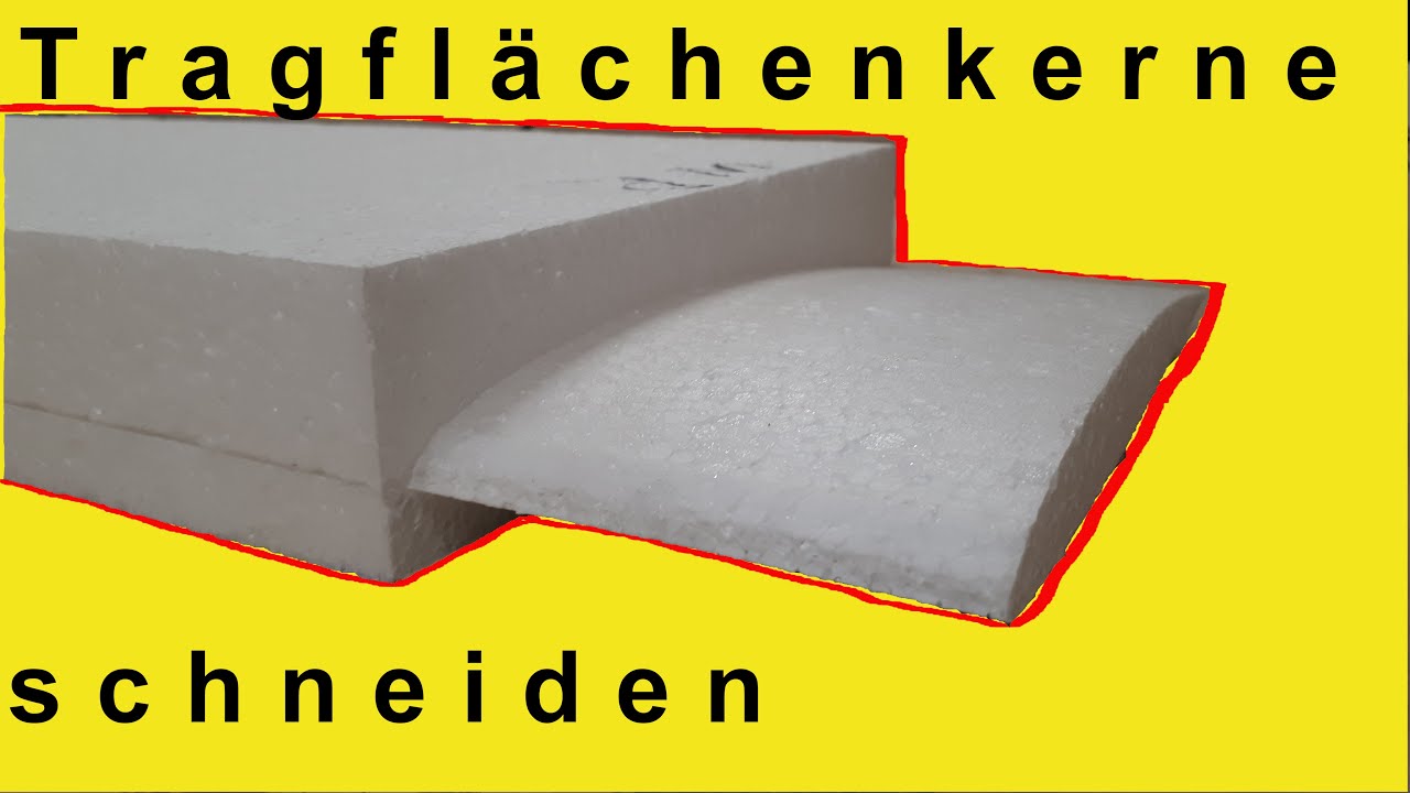 Tragflächenkerne mit einer Schwerkraftschneide aus Styropor schneiden