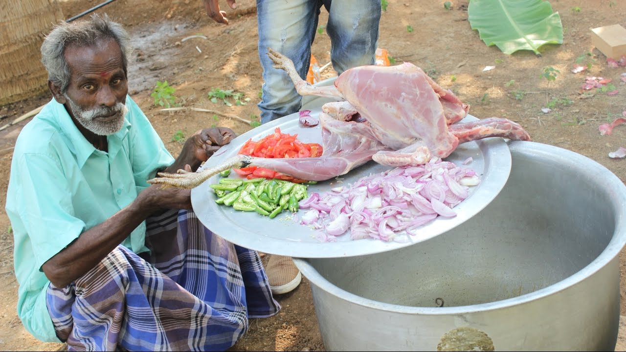 BIG TURKEY Biriyani Prepared by My daddy in my village / village food factory