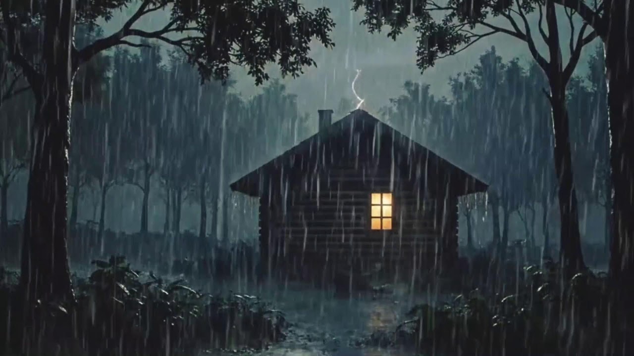 Dark Night Rain & Thunder Ambience | 24/7 Live Sleep Sounds | HEAVY RAIN | RAIN SOUND FOR SLEEP