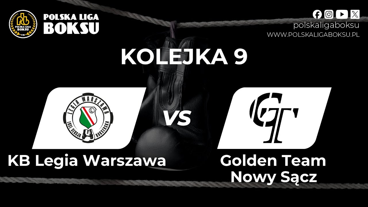 9. Kolejka POLSKA LIGA BOKSU -  KB Legia Warszawa - Golden Team Nowy Sącz