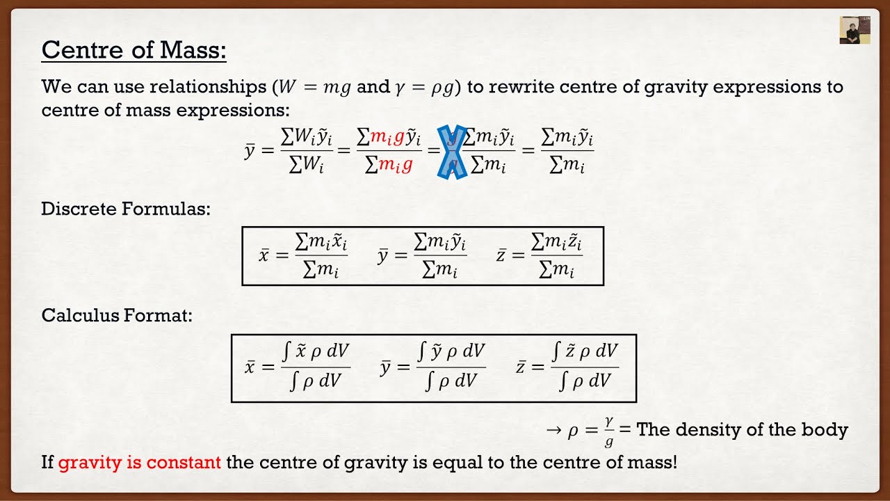 Engineering Statics | Theory | Centre of Mass