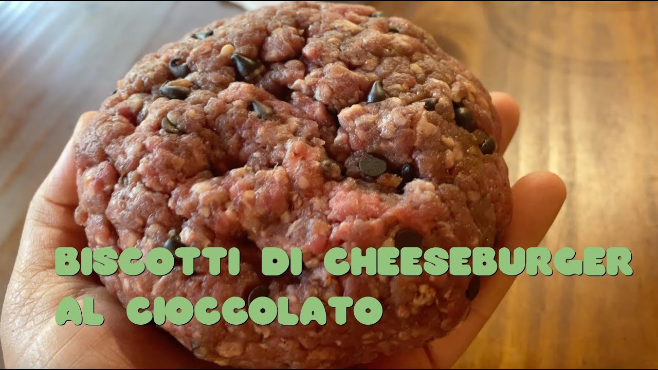 Biscotti di Cheeseburger al cioccolato e bacon.