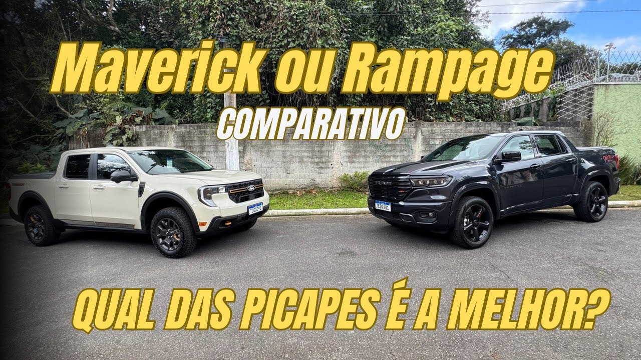 COMPARATIVO RAM RAMPAGE E FORD MAVERICK