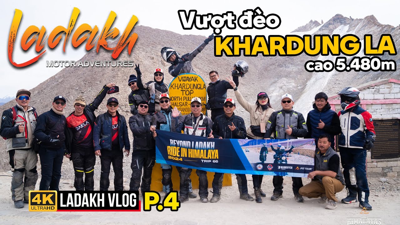 LADAKH P.4: VƯỢT ĐÈO KHARDUNG LA NGUY HIỂM VÀ KHẮC NGHIỆT CAO 5.480M BẰNG CHIẾN MÃ HIMALAYAN 450