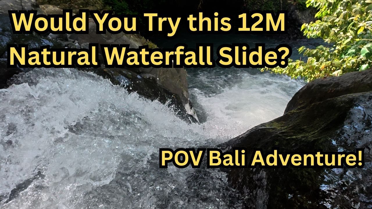 POV: Sliding Down a 12M Waterfall in Bali!