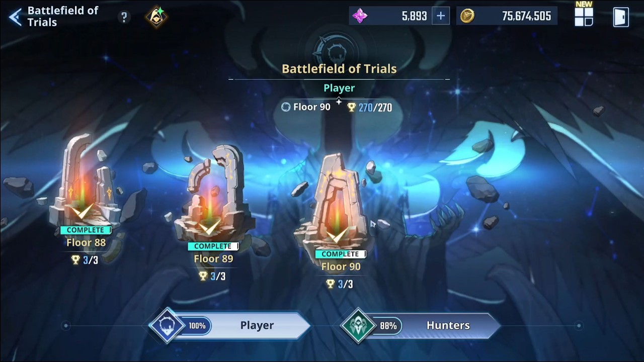 BATTLEFIELD OF TRIALS 89 & 90 3 STARS TROPHY EZ GUIDES (CP GAP 400K)