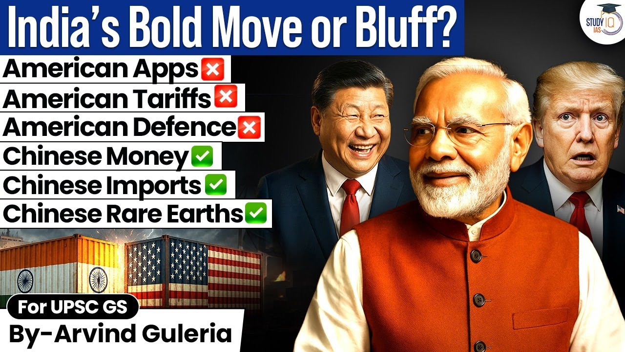 India, China Vs USA: India Govt Bold Move Against Trump Tariffs | UPSC | StudyIQ IAS