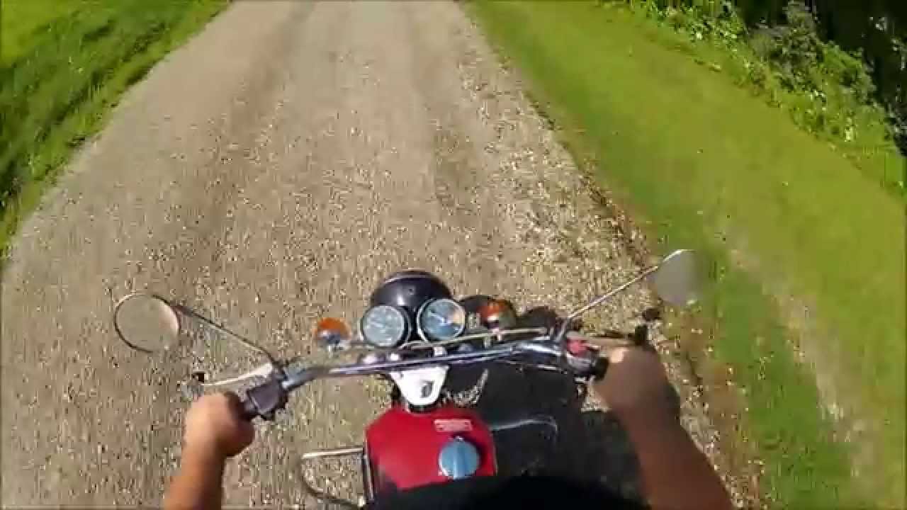 1973 Honda CL350 Red Scrambler Walk Around and Short Ride