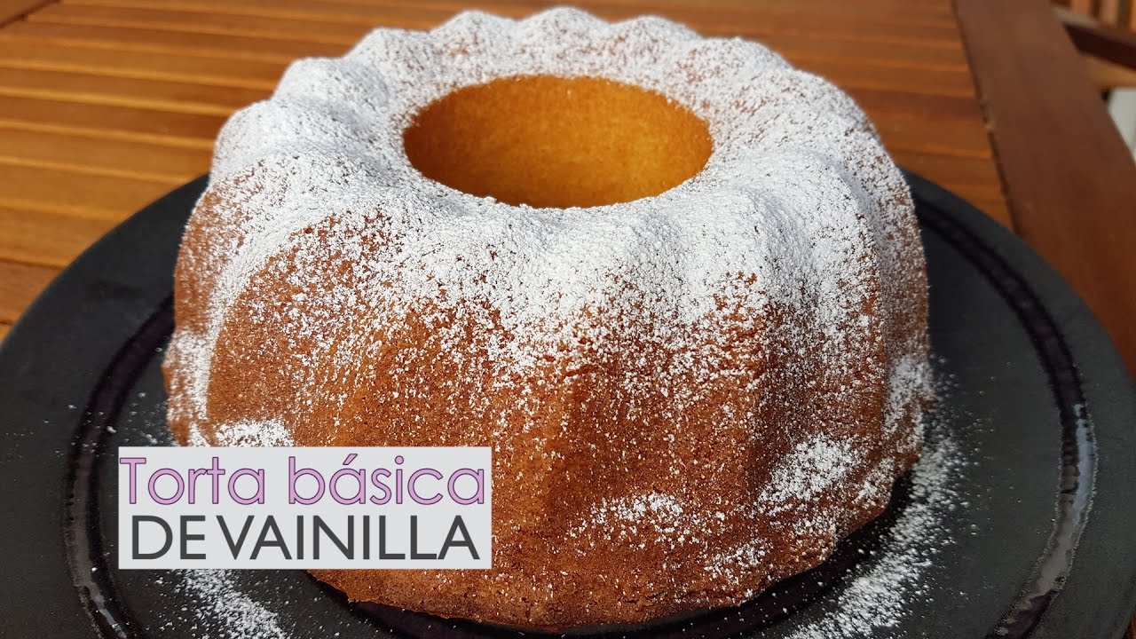 Bizcocho de vainilla básico -  receta paso a paso