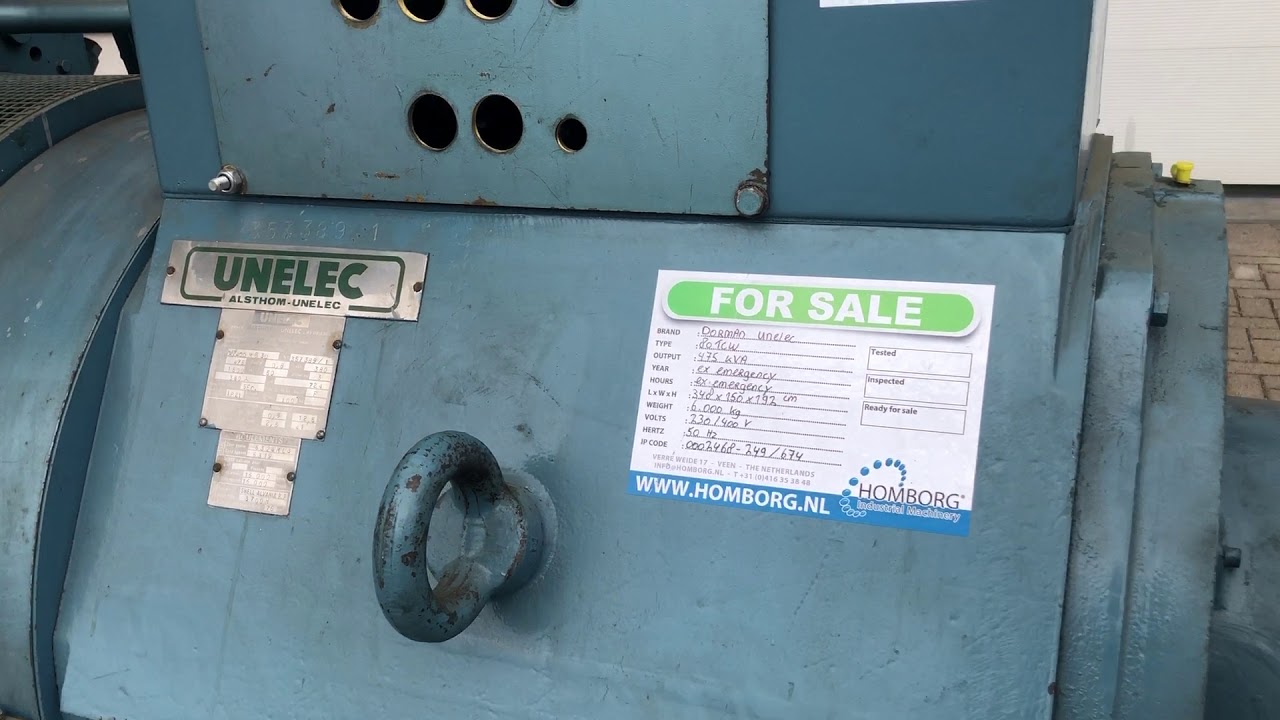 Dorman Unelec 475 kVA generatorset 1