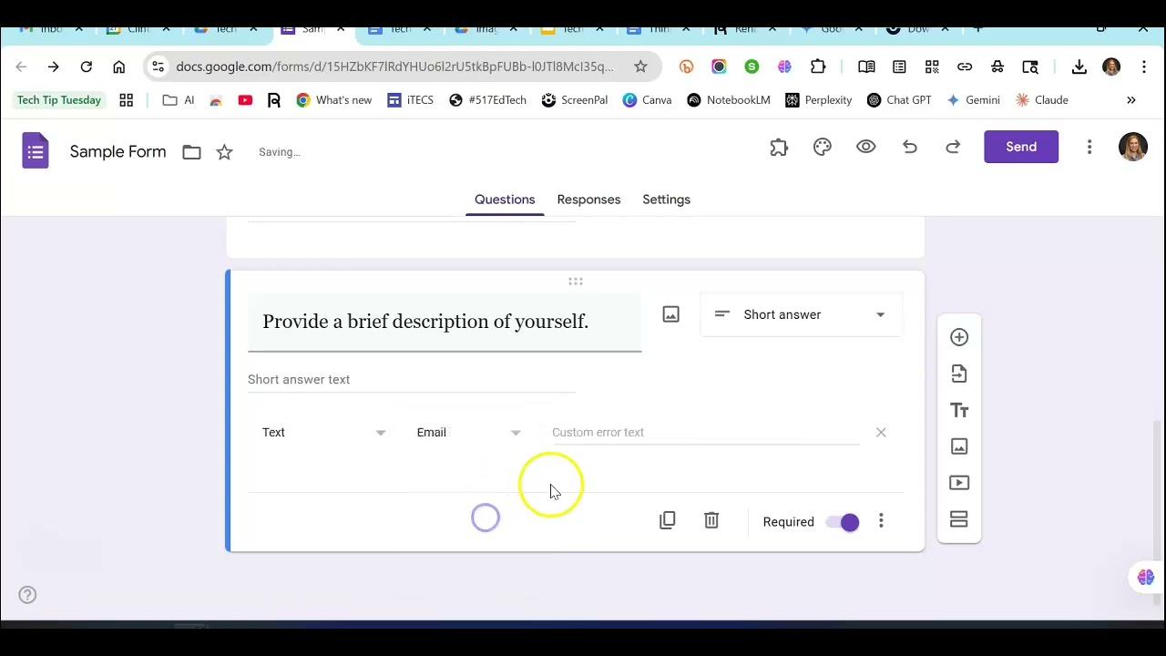 Tech Tip Tuesday - Google Forms Response Validation