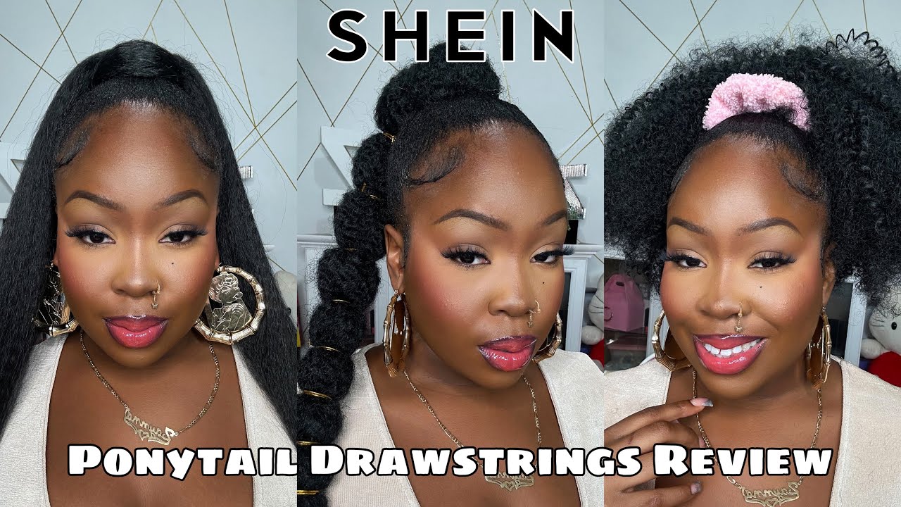 Shein has drawstring ponytails!?! | Review and Try on Haul