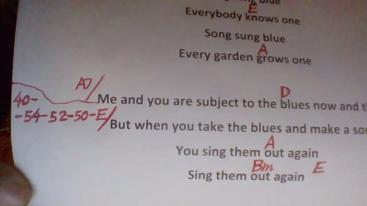 SONG SUNG BLUE  Neil Diamond  COVER