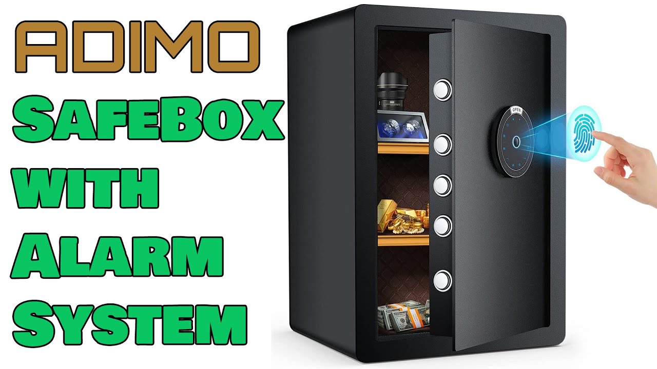 ADIMO 2.8 Cubic Feet Cabinet Safe Box with Sensitive Alarms | Unlock Fingerprint, Keys and Passcode